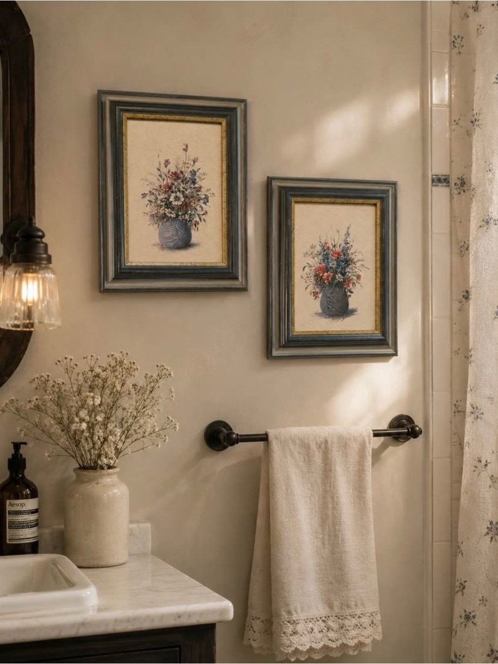 Signed Mary Kendrick Floral Framed Prints (1991)